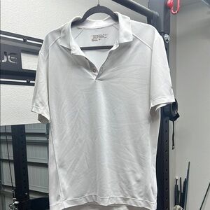 Nike White Short Sleeve Dri-fit Tour Performance Golf Polo